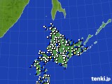 北海道地方のアメダス実況(風向・風速)(2017年09月03日)