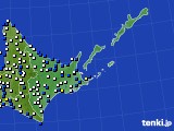 道東のアメダス実況(風向・風速)(2017年09月03日)