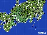 東海地方のアメダス実況(風向・風速)(2017年09月04日)