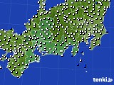 2017年09月04日の東海地方のアメダス(風向・風速)