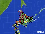 北海道地方のアメダス実況(日照時間)(2017年09月06日)