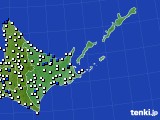 道東のアメダス実況(風向・風速)(2017年09月06日)
