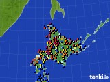 北海道地方のアメダス実況(日照時間)(2017年09月07日)