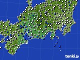 2017年09月08日の東海地方のアメダス(風向・風速)
