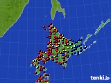 北海道地方のアメダス実況(日照時間)(2017年09月09日)