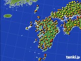 九州地方のアメダス実況(気温)(2017年09月11日)