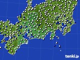 東海地方のアメダス実況(風向・風速)(2017年09月11日)
