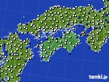 四国地方のアメダス実況(風向・風速)(2017年09月11日)