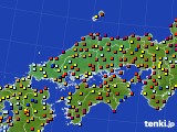 中国地方のアメダス実況(日照時間)(2017年09月13日)