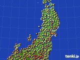 東北地方のアメダス実況(気温)(2017年09月13日)