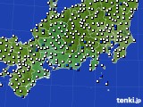 東海地方のアメダス実況(風向・風速)(2017年09月13日)