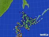 2017年09月14日の北海道地方のアメダス(日照時間)