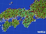 近畿地方のアメダス実況(日照時間)(2017年09月14日)