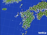 2017年09月14日の九州地方のアメダス(風向・風速)