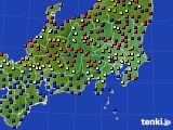 2017年09月15日の関東・甲信地方のアメダス(日照時間)