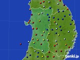 秋田県のアメダス実況(日照時間)(2017年09月15日)