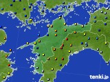 愛媛県のアメダス実況(降水量)(2017年09月17日)