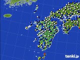2017年09月17日の九州地方のアメダス(風向・風速)