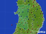 秋田県のアメダス実況(日照時間)(2017年09月18日)