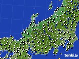 北陸地方のアメダス実況(風向・風速)(2017年09月18日)