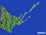 道東のアメダス実況(風向・風速)(2017年09月18日)