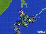 2017年09月19日の北海道地方のアメダス(日照時間)