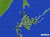 北海道地方のアメダス実況(風向・風速)(2017年09月19日)