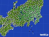 関東・甲信地方のアメダス実況(風向・風速)(2017年09月19日)