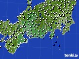 2017年09月19日の東海地方のアメダス(風向・風速)