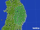 岩手県のアメダス実況(風向・風速)(2017年09月19日)