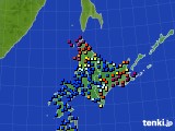 北海道地方のアメダス実況(日照時間)(2017年09月20日)