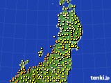 東北地方のアメダス実況(気温)(2017年09月20日)