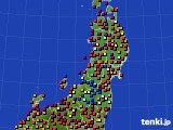 東北地方のアメダス実況(日照時間)(2017年09月21日)