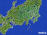 関東・甲信地方のアメダス実況(風向・風速)(2017年09月21日)