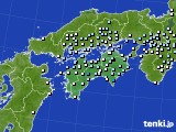 四国地方のアメダス実況(降水量)(2017年09月22日)