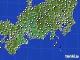 2017年09月22日の東海地方のアメダス(風向・風速)