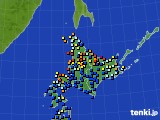 2017年09月23日の北海道地方のアメダス(日照時間)