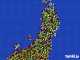 東北地方のアメダス実況(日照時間)(2017年09月24日)