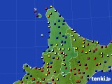 2017年09月25日の道北のアメダス(日照時間)