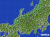 北陸地方のアメダス実況(風向・風速)(2017年09月25日)