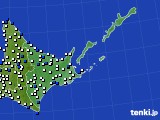 道東のアメダス実況(風向・風速)(2017年09月26日)