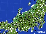 2017年09月27日の北陸地方のアメダス(風向・風速)