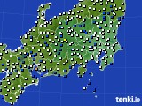 関東・甲信地方のアメダス実況(風向・風速)(2017年09月28日)