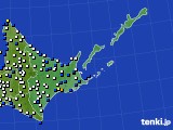 道東のアメダス実況(風向・風速)(2017年09月29日)