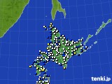 北海道地方のアメダス実況(風向・風速)(2017年09月30日)