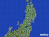 東北地方のアメダス実況(風向・風速)(2017年09月30日)