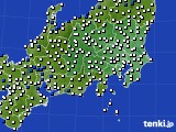 関東・甲信地方のアメダス実況(風向・風速)(2017年09月30日)