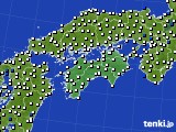 2017年09月30日の四国地方のアメダス(風向・風速)