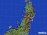 2017年10月01日の東北地方のアメダス(日照時間)