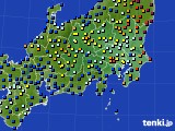 2017年10月01日の関東・甲信地方のアメダス(日照時間)